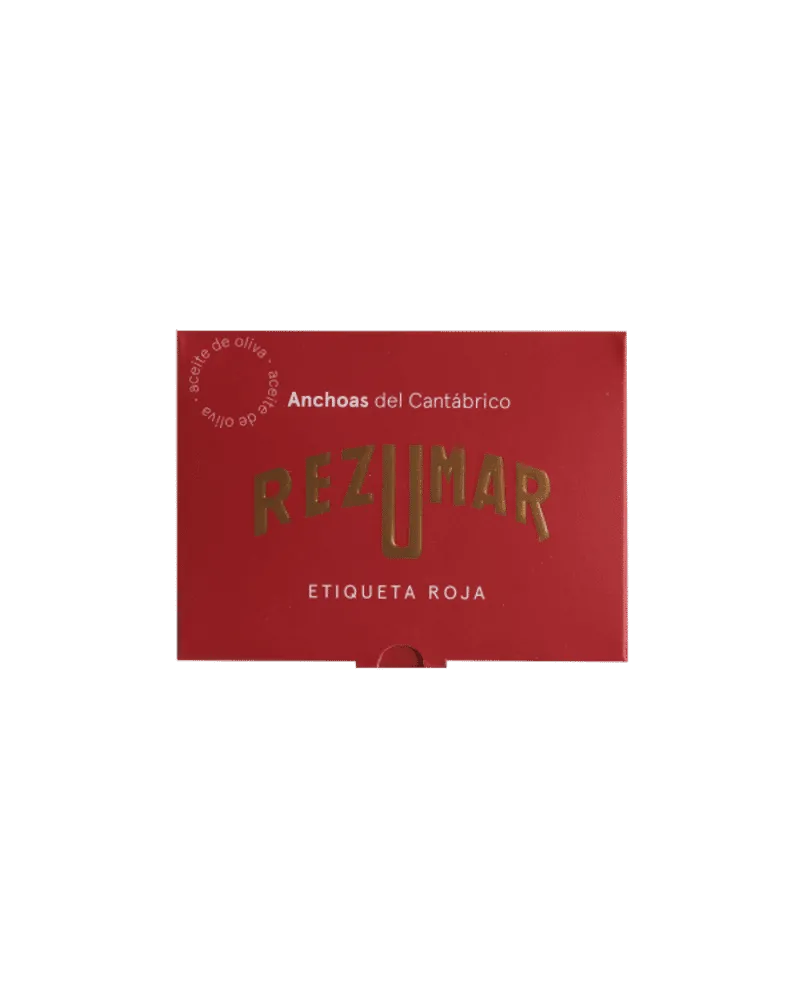 Anchoas del Cantábrico Etiqueta Roja 80grs. Rezumar