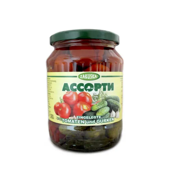 Ассорти Украсьте Ваш Стол 380g/ Zakuska Surtido Pepino y Tomate