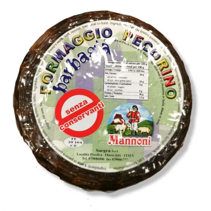 Barbagia formaggio con latte di pecora 2 Kg