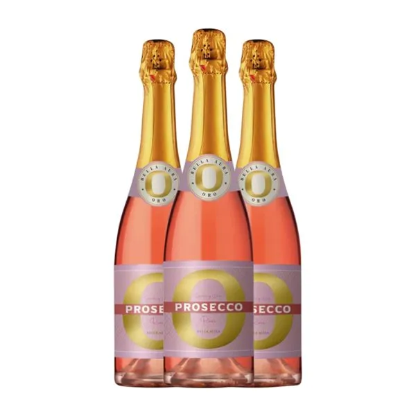 Bella Aura Oro Prosecco Rosé — Rosado 75 cl Espumoso Rosado (Caja de 6 unidades)