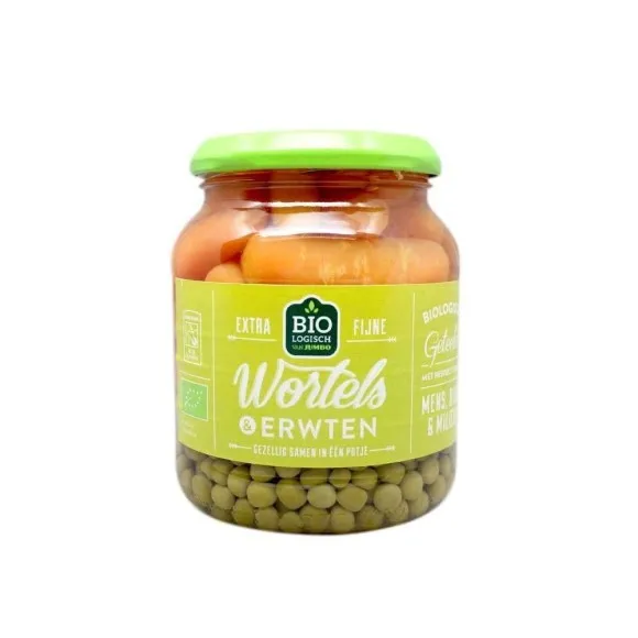 Biologisch Wortels&Erwten / Zanahorias y Guisantes Bio 340g