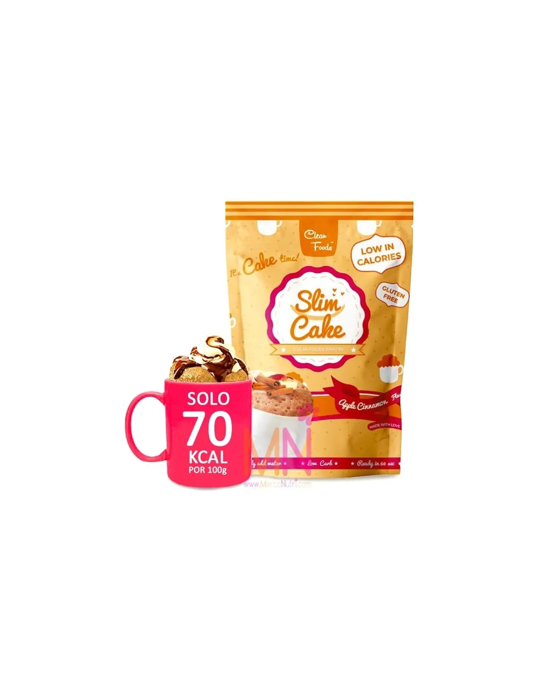 Bizcocho a la taza keto Slim Cake Manzana y Canela 5x50g