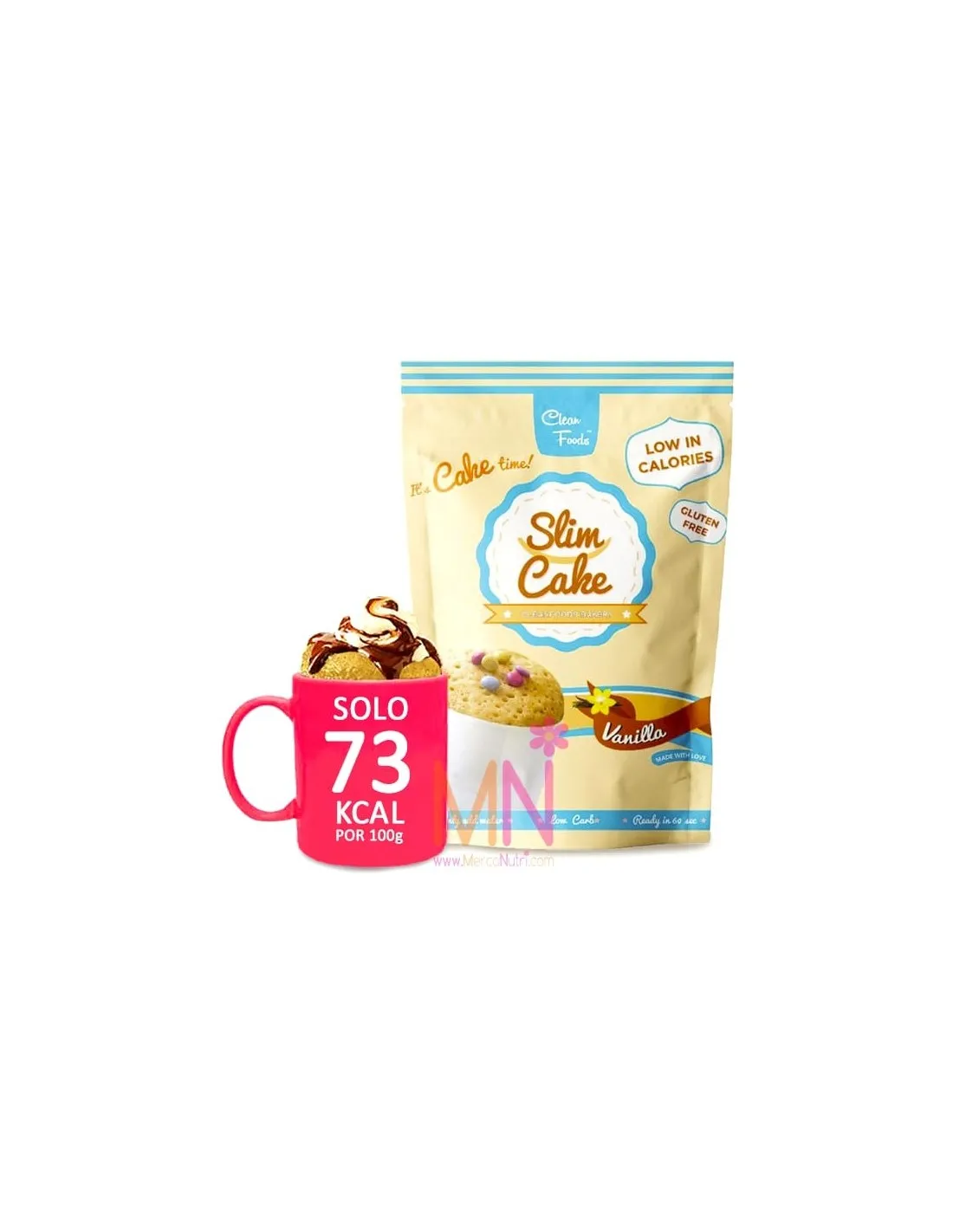 Bizcocho a la taza keto Slim Cake Vainilla 5x50g