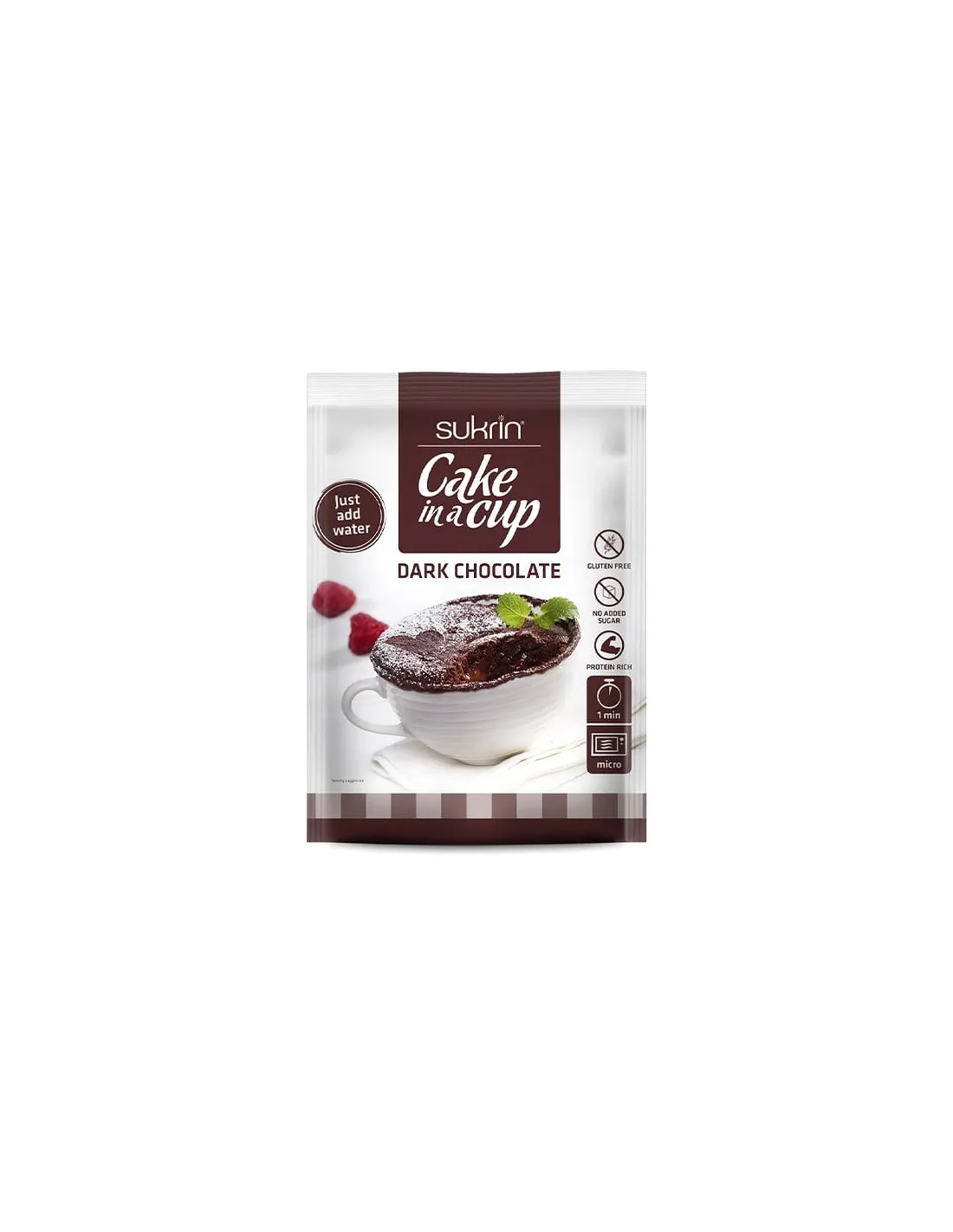 Bizcocho a la taza sin Azúcar de Chocolate Negro