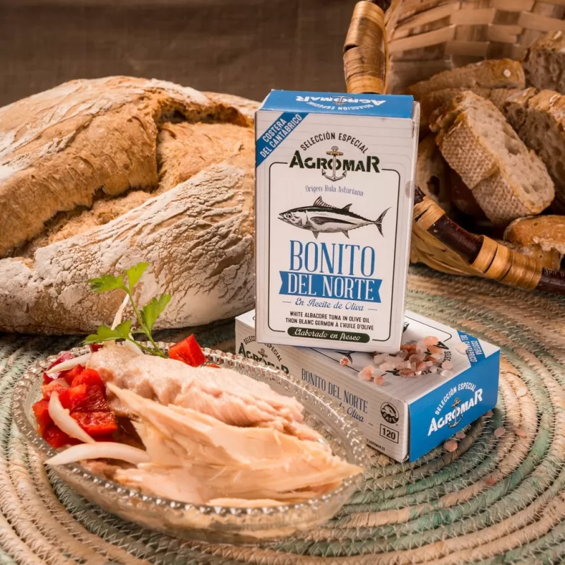BONITO EN ACEITE DE OLIVA "AGROMAR" (LATA DE 120 grs.)