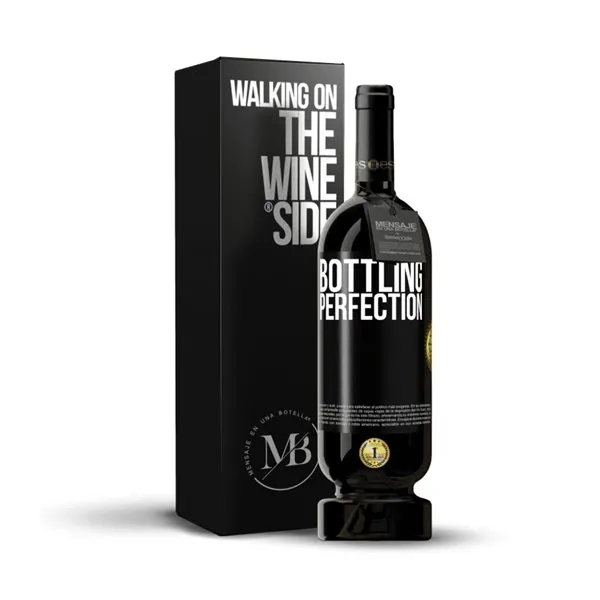 «Bottling perfection» Mensaje en una Botella. Vino Tinto Premium Reserva MBS Martín Berasategui System. Etiqueta Negra