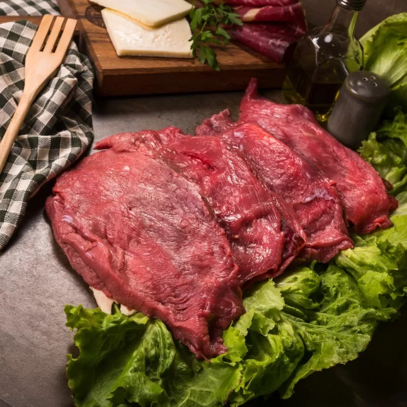 CACHOPOS DE TERNERA ASTURIANA I.G.P. RELLENO DE CECINA Y QUESO DE CABRA (4 UDS)