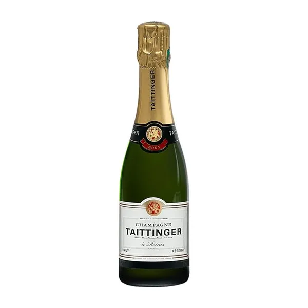Caja de 12 unidades Taittinger Brut Champagne Reserva Media Botella 37 cl Espumoso Blanco