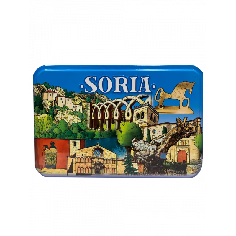 Caja metálica Azul + Pastas artesanas de mantequilla con sal