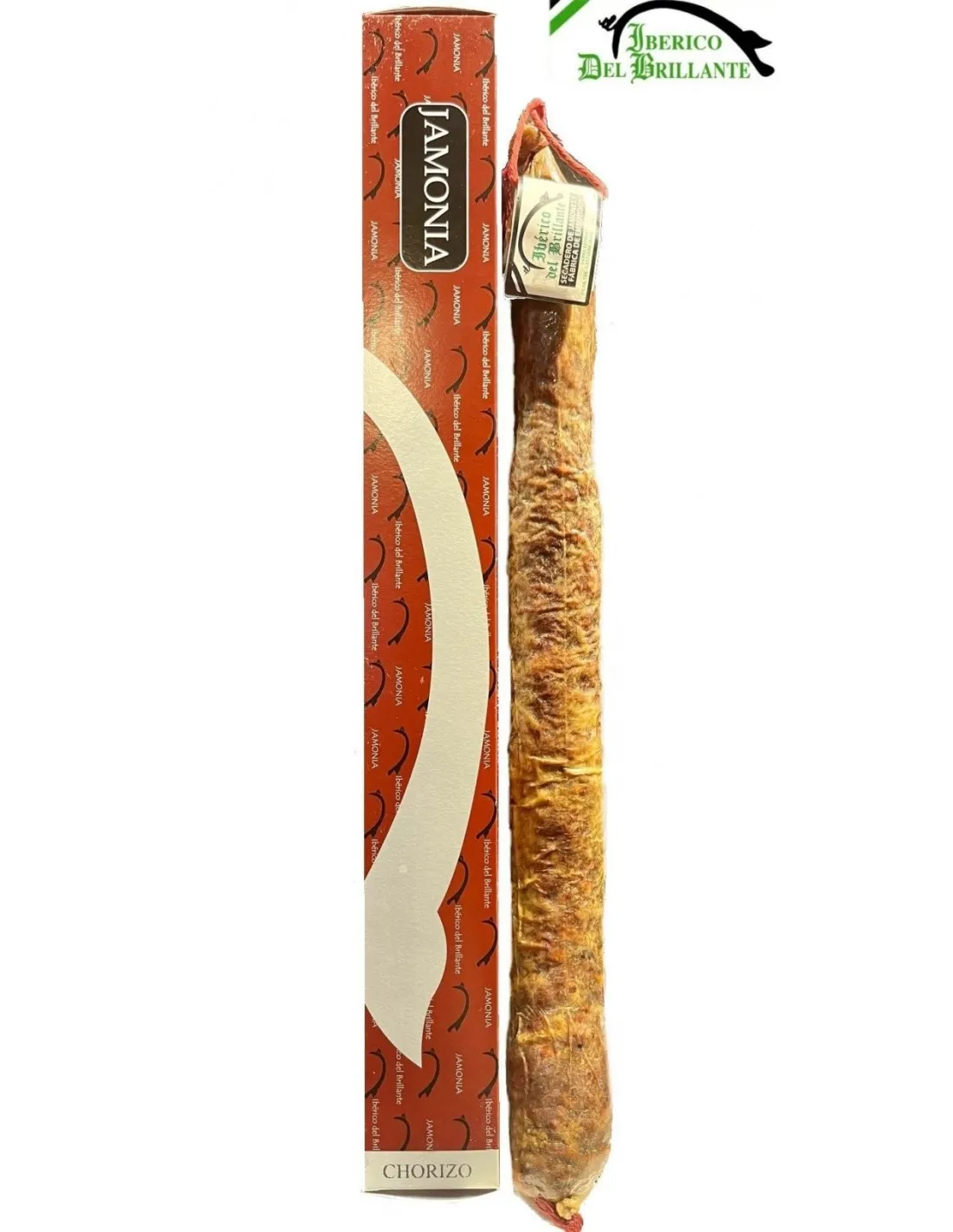 Caja regalo Chorizo Ibérico de Bellota extremeño IBÉRICO DEL BRILLANTE. Peso 1 kg