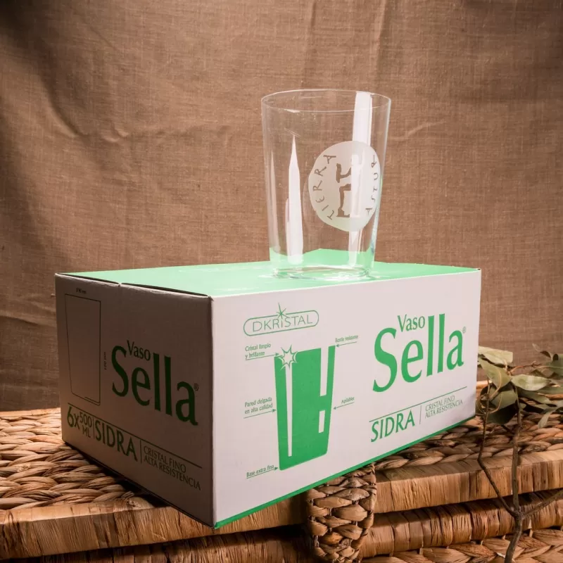 CAJA DE SEIS VASOS DE SIDRA