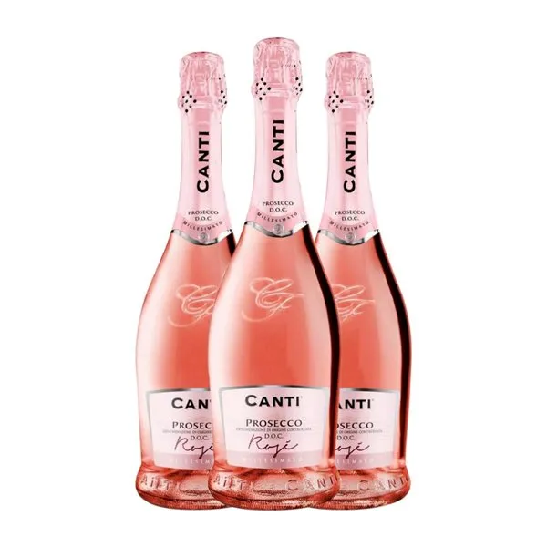 Canti Extra Dry — Extra Seco Prosecco Rosé — Rosado 75 cl Espumoso Rosado (Caja de 6 unidades)