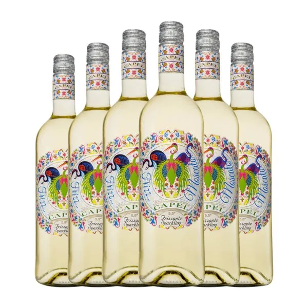 Capel Moscato Frizzante — Espumoso de Aguja 75 cl Espumoso Blanco (Caja de 6 unidades)