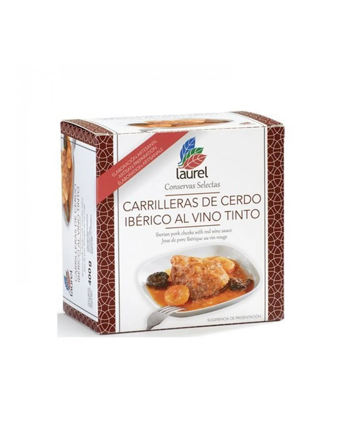 Carrilleras de cerdo ibérico al vino tinto. El Laurel. 270 ml