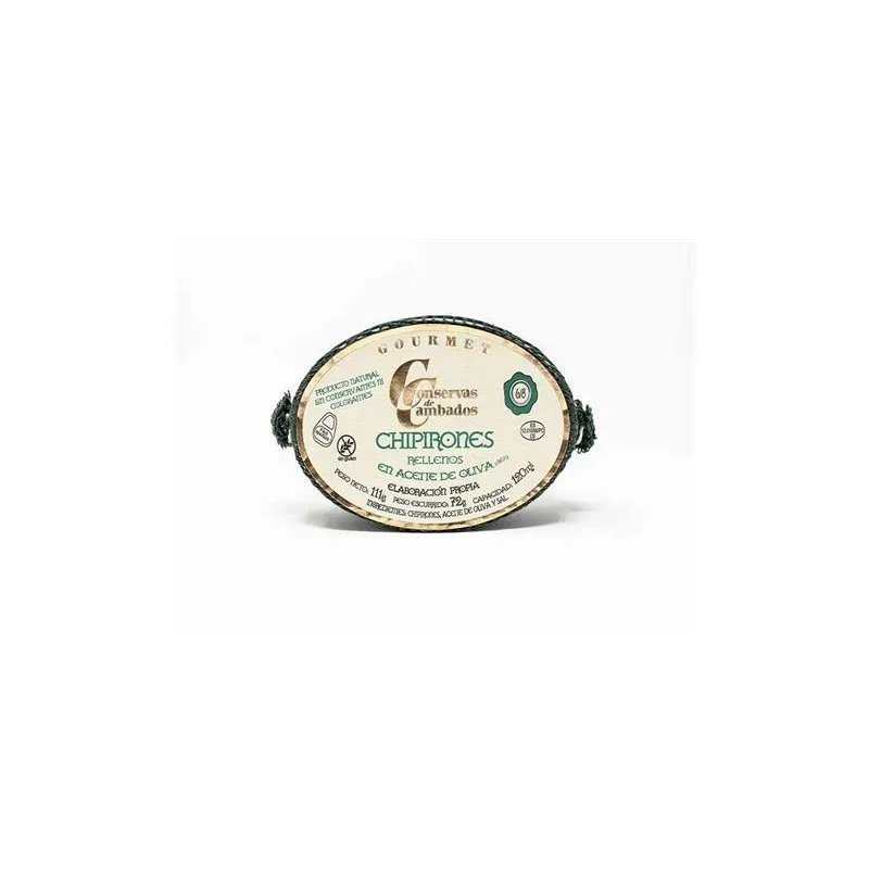 Chipirones rellenos en aceite de oliva Cambados 6/8