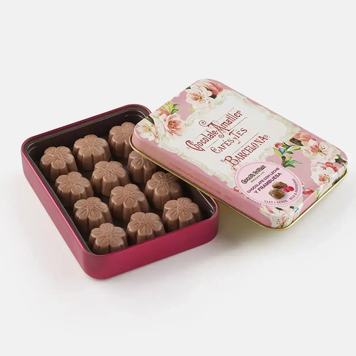 Bombones Flores con Frambuesa Lata 72g