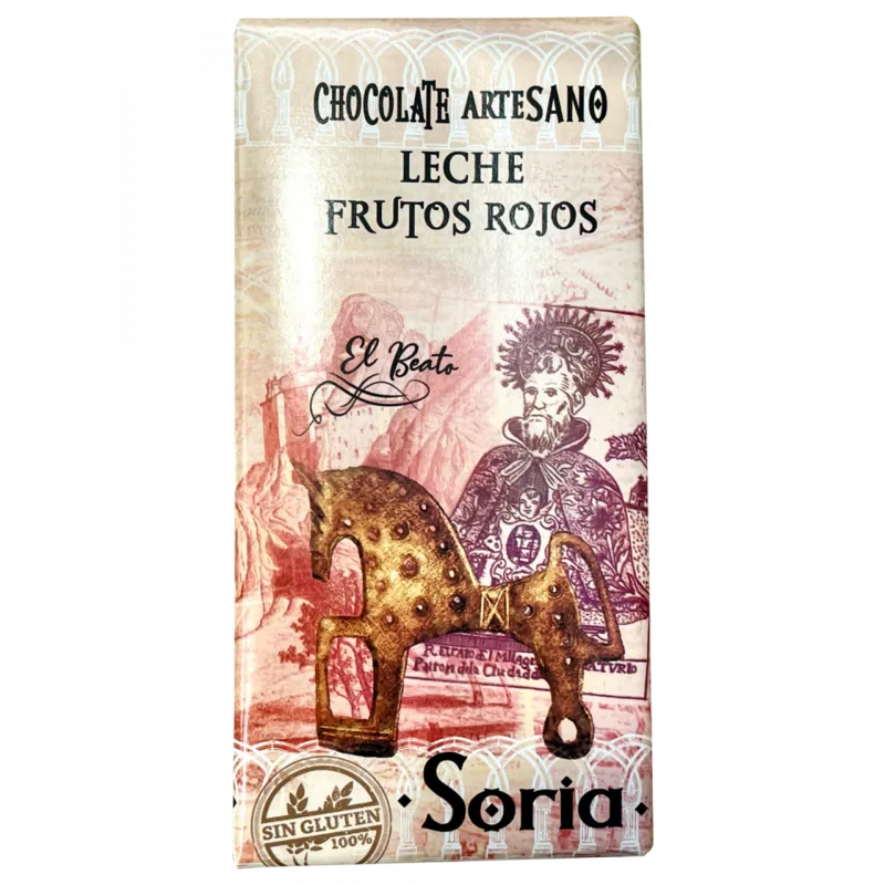 Chocolate Artesano con Leche y Frutos Rojos