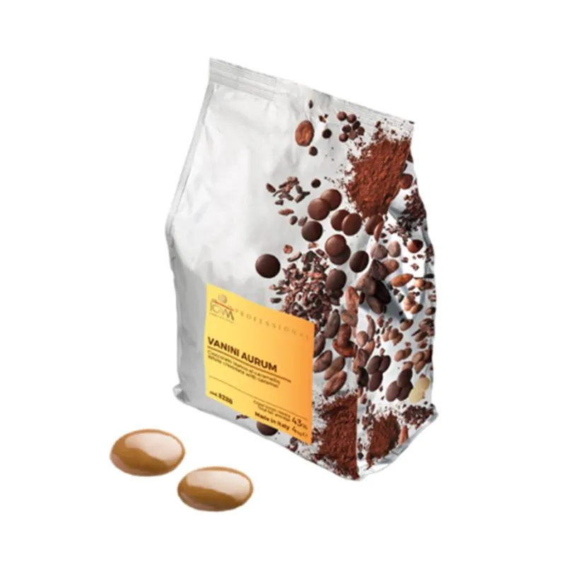 Chocolate Blanco Caramelo Vanini Aurum 35% Cacao - 1x4Kg