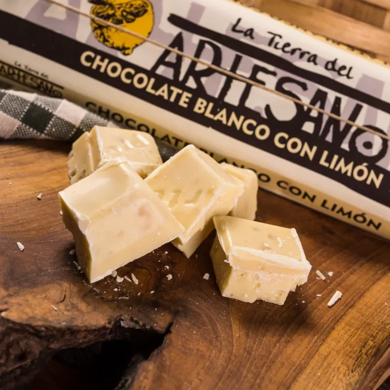 CHOCOLATE BLANCO GOURMET CON LIMÓN (300 g.)