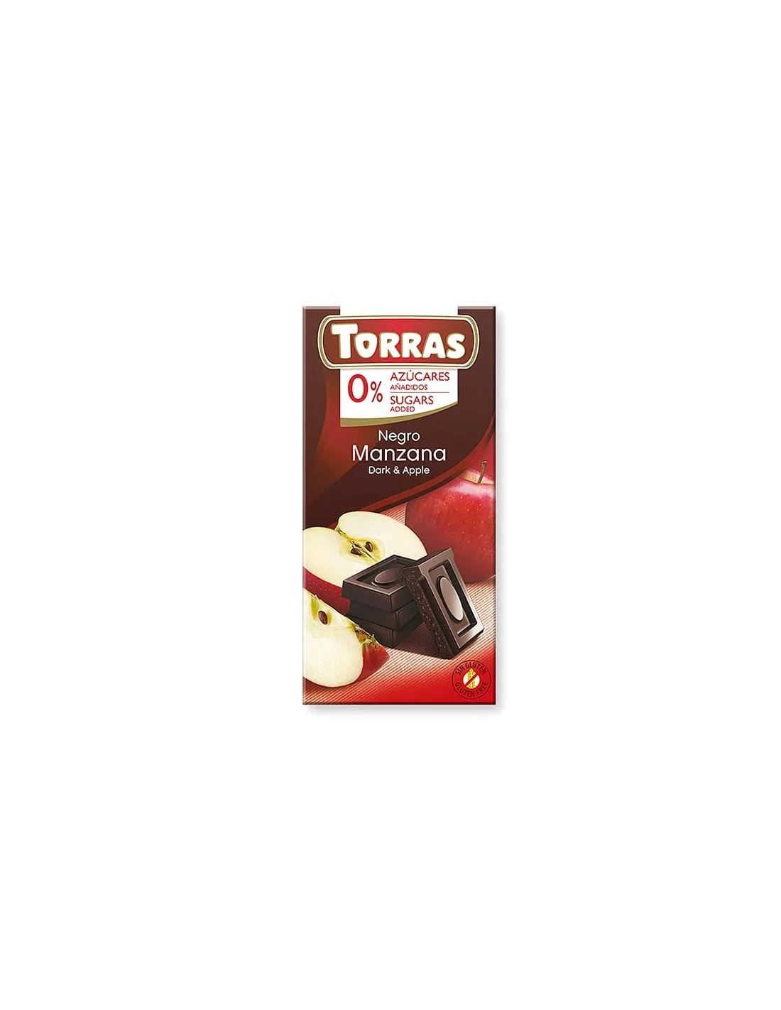 Chocolate con Manzana sin azúcar 75g