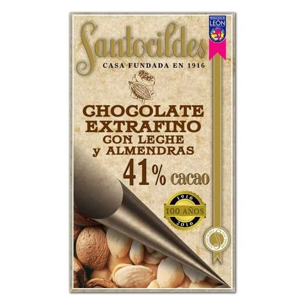 Chocolate Extrafino con Leche y Almendras enteras Santocildes