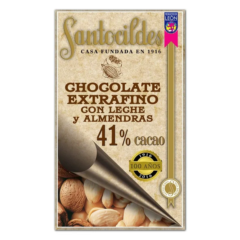 Chocolate con leche y almendras 41% 200g