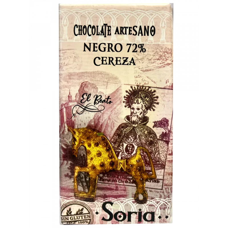 Chocolate Negro 72% Con Cereza