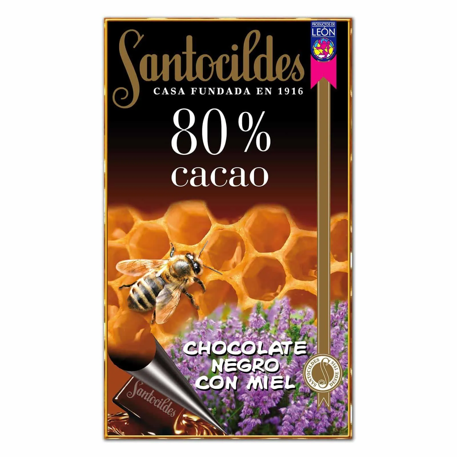 Chocolate Negro 80% Cacao con Miel Santocildes