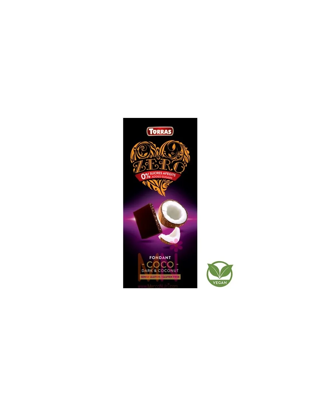 Chocolate negro con Coco sin azúcares ZERO 125g