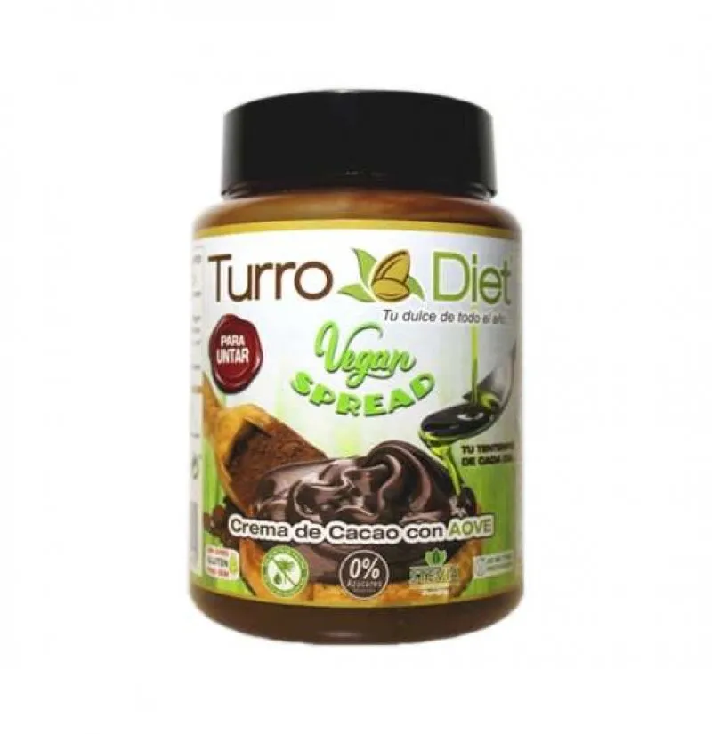 Crema de Cacao para untar con Stevia, Turrodiet, 400g