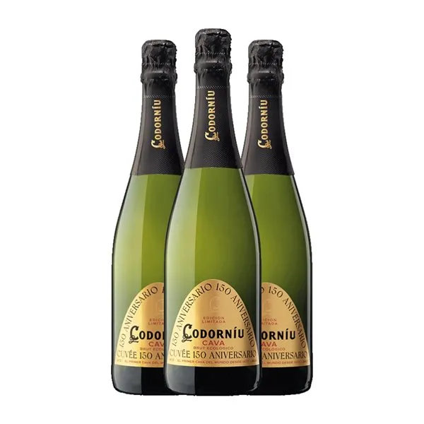 Codorníu 150th Cava Cuvée, Edición Especial Aniversario 75 cl Espumoso Blanco (Caja de 3 unidades)