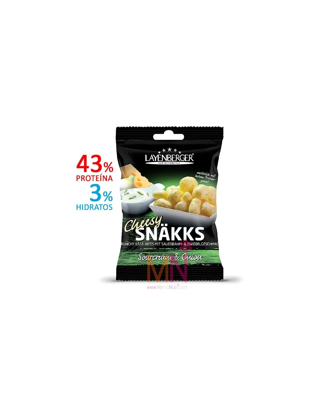 Bolitas de Queso CHEESE SNACKS sabor crema agria y cebolla 35g