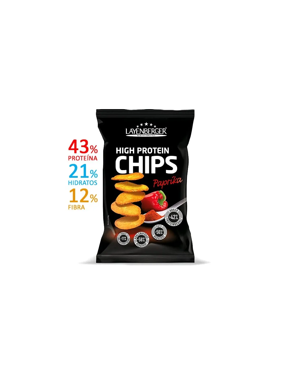 Chips Keto HIGH PROTEIN CHIPS sabor Paprika 75g