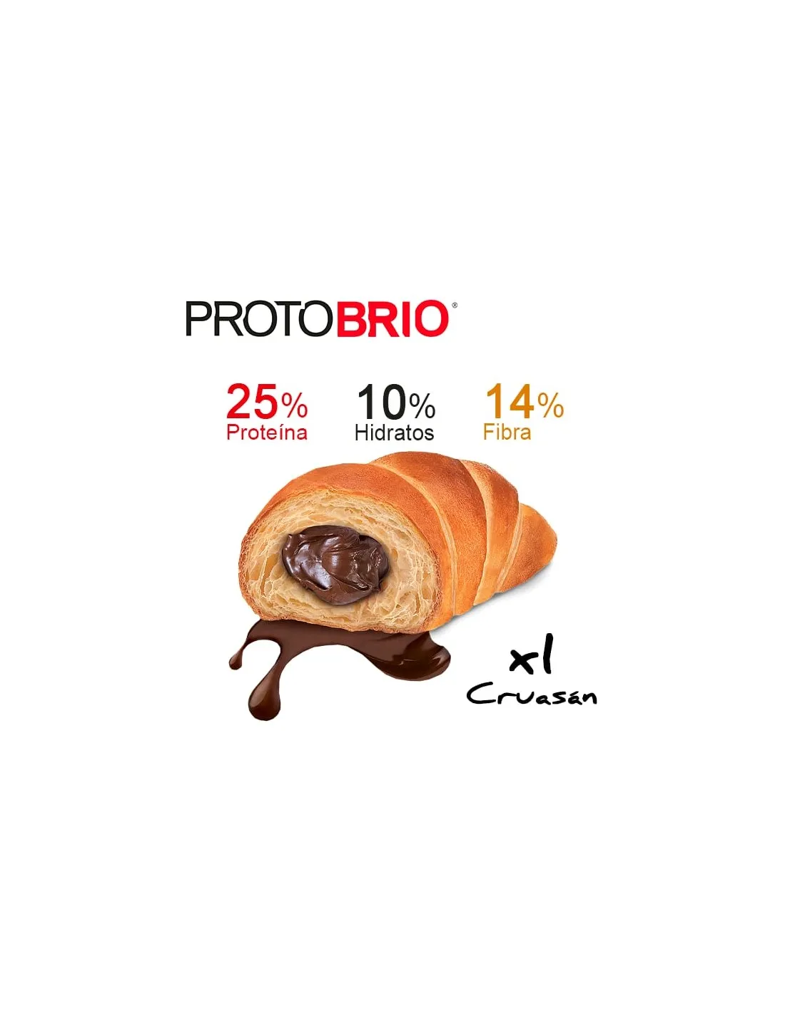 Croissant keto relleno de Chocolate PROTOBRIO 65g
