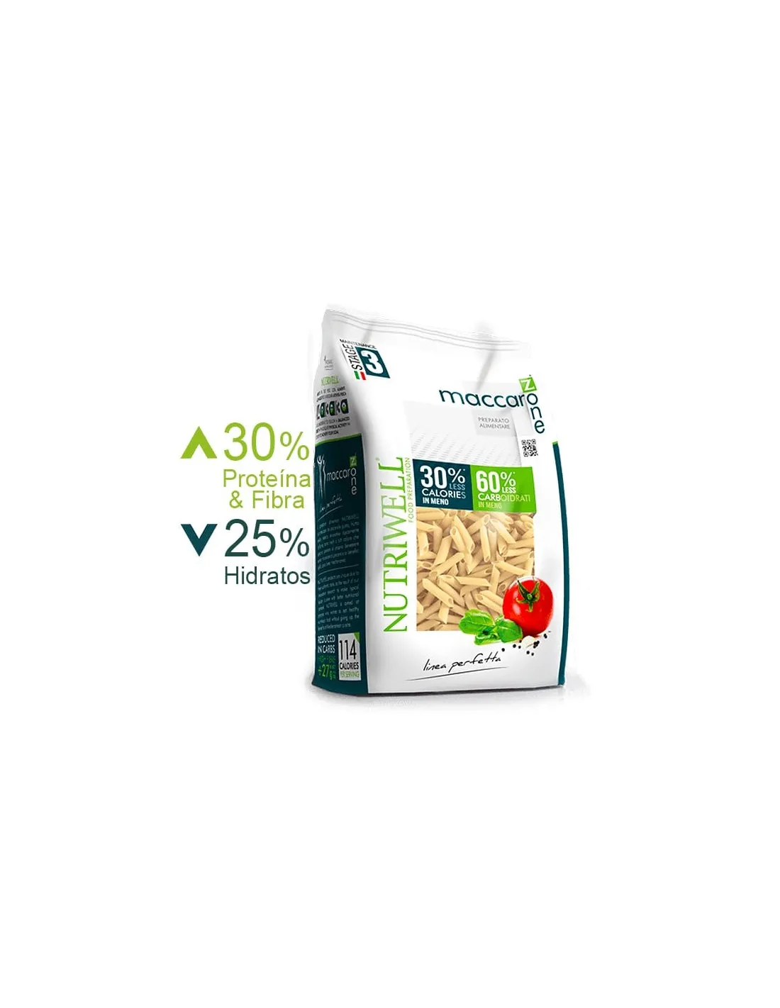 Macarrones Bajos en carbohidratos NUTRIWELL 250g