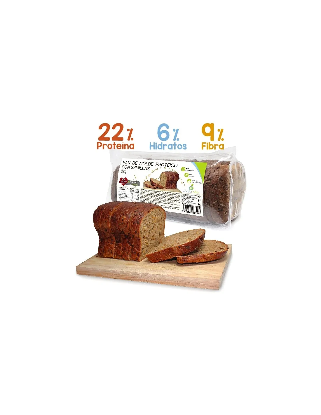 Pan de molde keto con semillas 365g