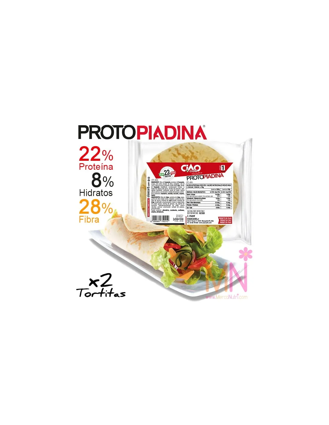 Wraps keto PROTOPIADINA 2x50g