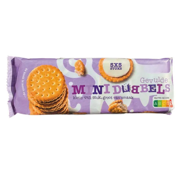 CostaBlanca Gevulde Minidubbels / Galletas Rellenas de Vainilla 5x5