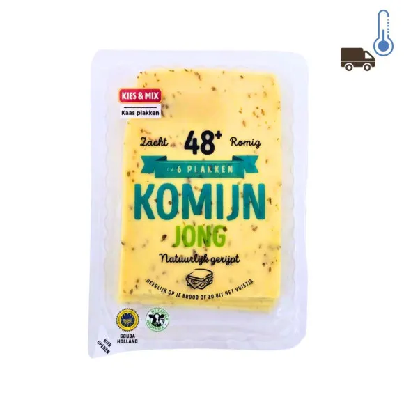 CostaBlanca Gouda Komijn Jong 48+/ Gouda Suave con Comino 190g
