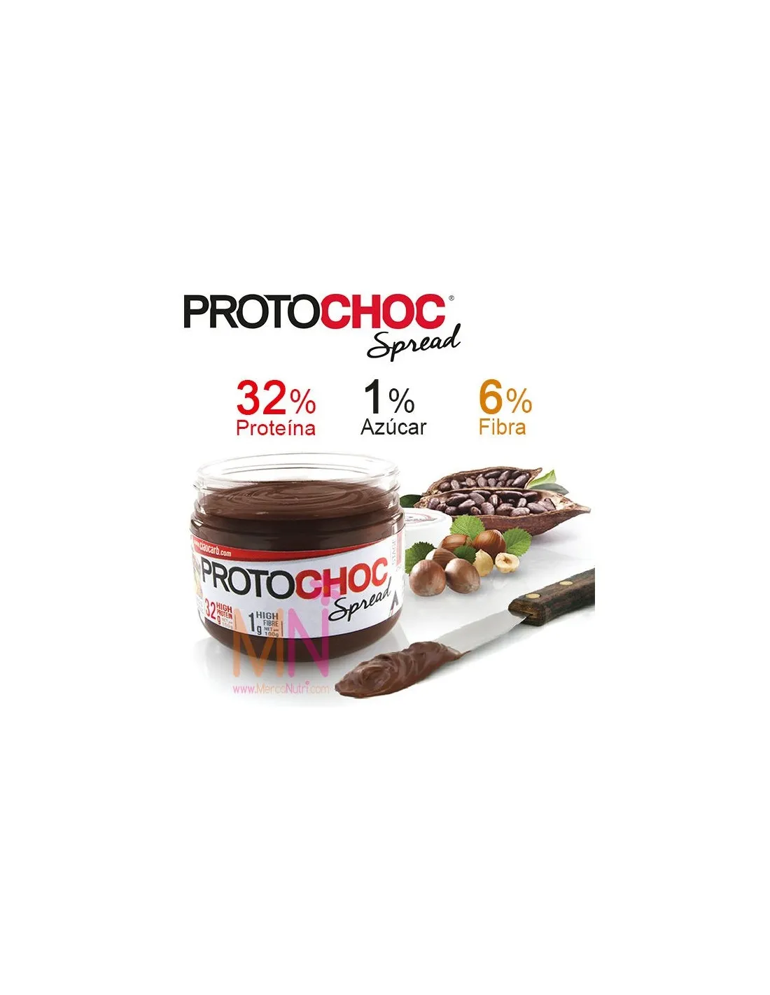 Crema proteica de Chocolate y Avellanas PROTOCHOC 100g