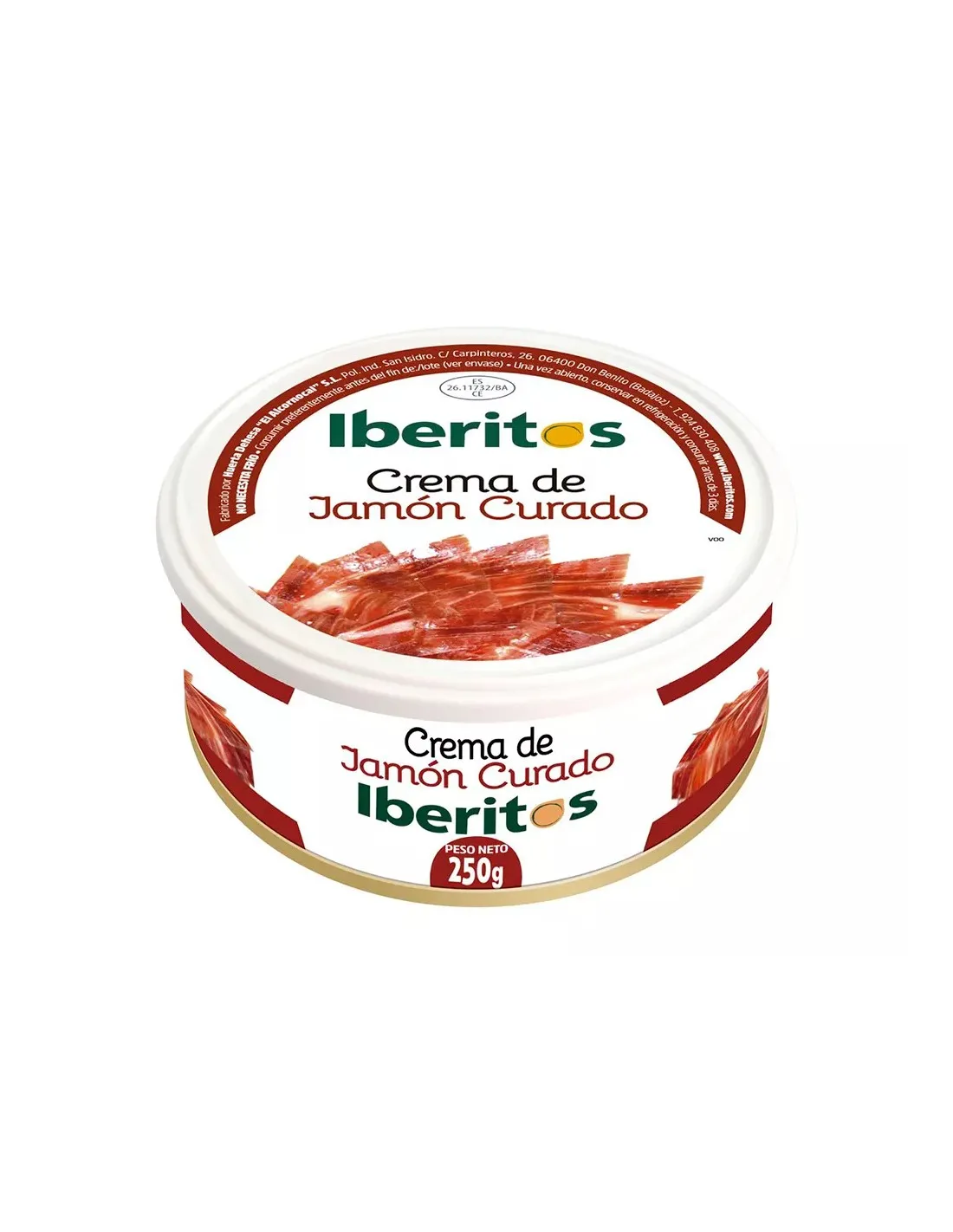 Crema de jamón curado. Lata 250 g IBERITOS