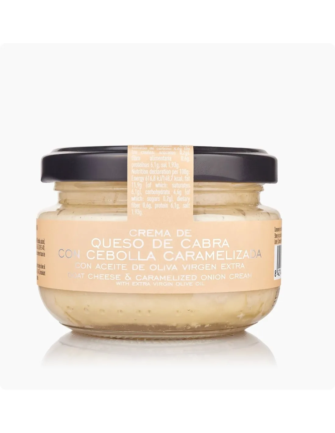 Crema de queso de cabra con cebolla caramelizada. Tarro cristal 120 g LA CHINATA.