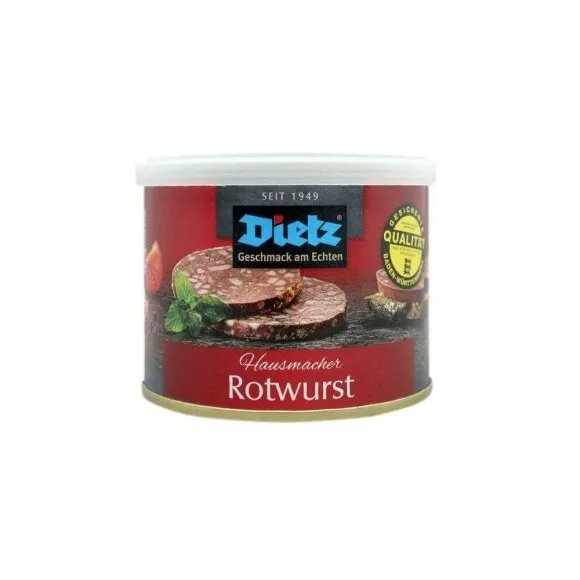 Dietz Hausmacher Rotwurst / Salchicha Roja en Lata 200g