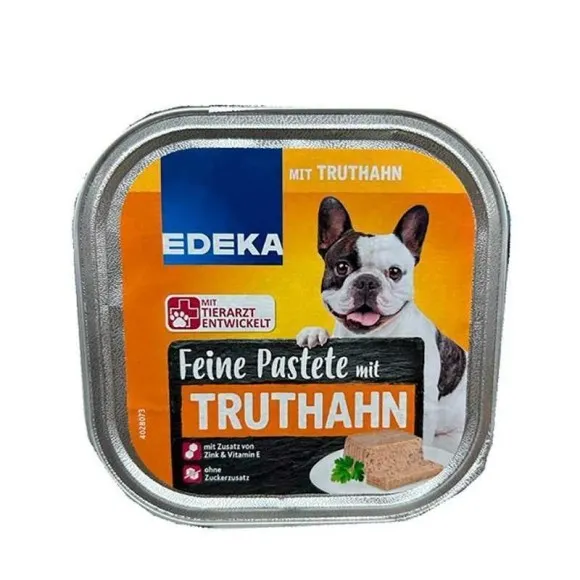 Edeka Pastete mit Geflügel / Comida para Perro con Ave de Corral 300g