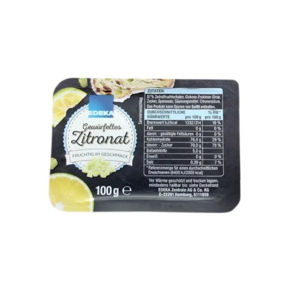 Edeka Zitronat Gewürfelt / Limón Confitado 100g