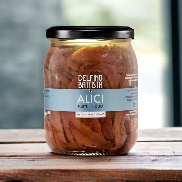 Filetes de anchoa Delfino Battista 530g