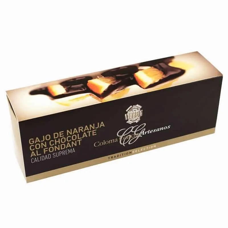 Gajos de Naranja con Chocolate al Fondant