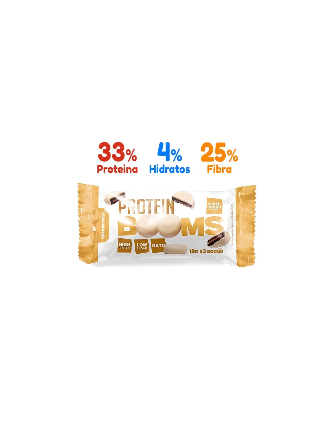 PROTEIN BOOMS Chocolate Blanco 54g
