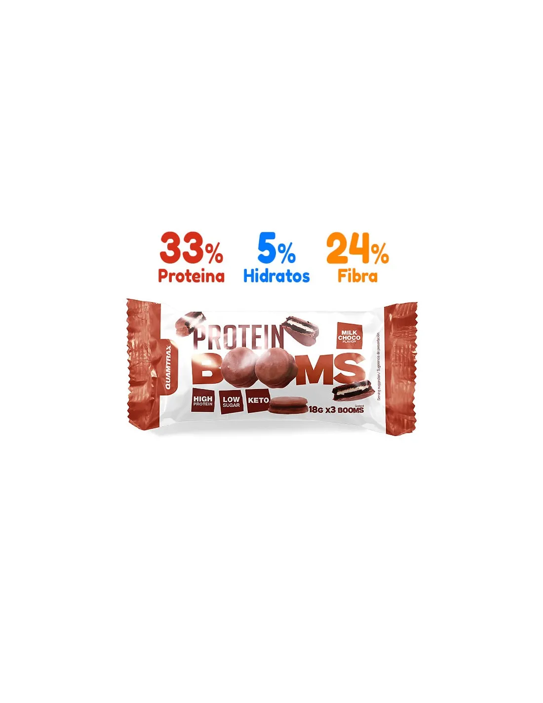 PROTEIN BOOMS Chocolate con Leche 54g
