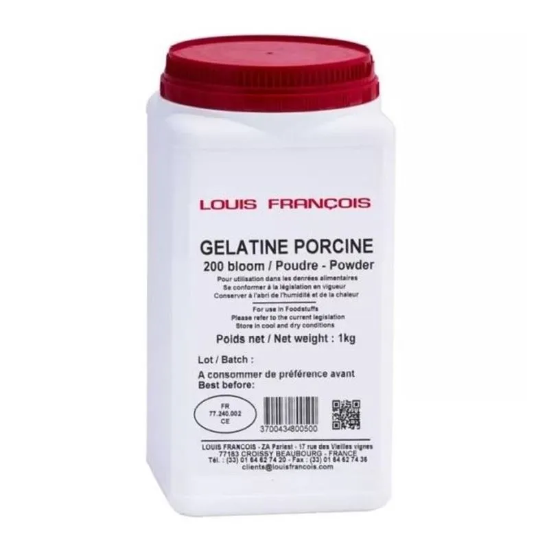 Gelatina Porcina Polvo 200 Bloom - 1Kg